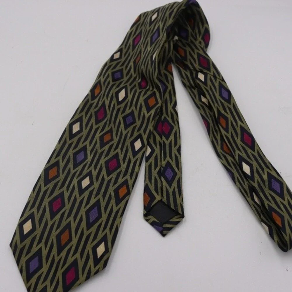 Caravaggio Silk Geometric Abstract Print Necktie